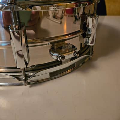 Pearl STS5514 14x5.5" Sensitone Steel Snare Drum 2000s - Chrome Over Steel image 6