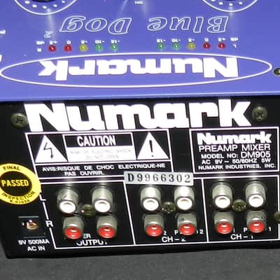 Numark DM905 Blue Dog DJ Mixer Excellent Cond. image 3