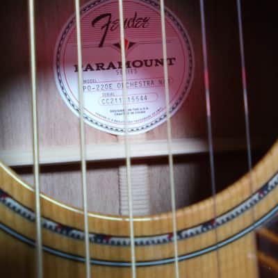 Fender Paramount PO 220 E ac/elec guitar image 7