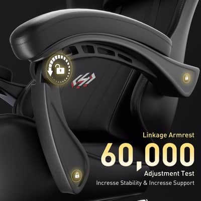 PU Leather Music Studio Chair with Footrest – Ergonomic Recording Chair for Producers, Adjustable Height, 300lb Capacity, Heavy-Duty Comfort for Long Sessions image 3