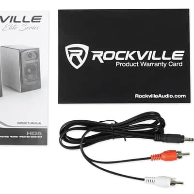 (2) Rockville HD5B 5" 150w RMS Powered Bluetooth Bookshelf Home Theater Speakers image 9