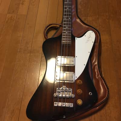 Greco TB 750 Thunderbird bass 1990 Tobacco burst classic MIJ with original leather gigbag image 1