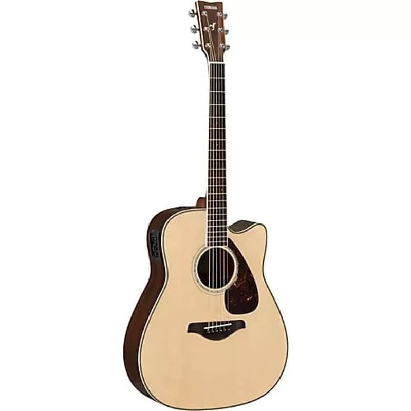 Yamaha FGX830C Natural Folk Acoustic Electric Guitar Solid Top Rosewood B/S image 1