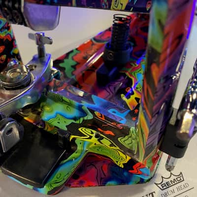 Tama HP900RMPR Einzelpedal Iron Cobra Rolling Gilde Psychedelic Rainbow - Drum Pedal image 6