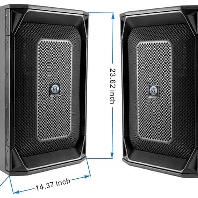 Singtronic High Quality 5000W Vocal Karaoke Speakers (Pair) - Black image 1