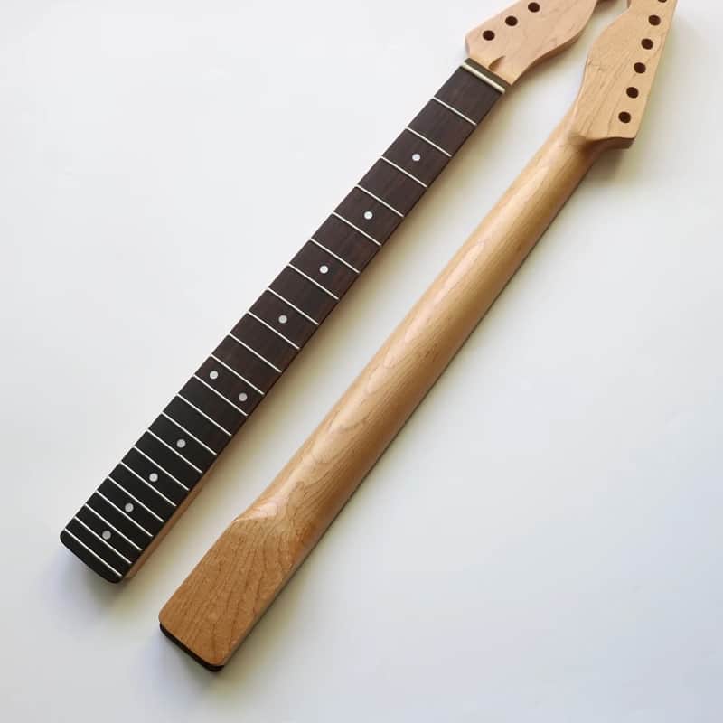 DIY Nitro selesai Maple panggang TL leher gitar dengan Fingerboard Rosewood dan 42mm kacang tulang image 1
