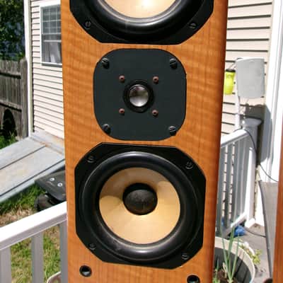 Pickup Mass - Vintage Focal Tower Speakers w Custom Solid Oak Cabintets France image 4