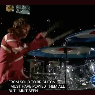 Zak Starkey's The WHO Zildjian Custom "RAF Target" Logo 22" Cymbal from Super Bowl 2010 Halftime Show. Signed by The WHO!! image 2