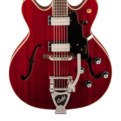 Guild Starfire V - Cherry Red - Semi-Hollow Body Electric Guitar with Case image 2
