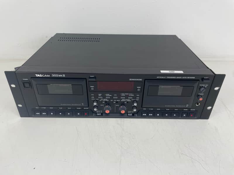 Tascam - 302 MK2 - Double Cassette Deck - 2-Head - Serviced (New Belts) - 19" Rack image 1