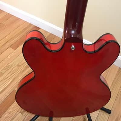 1999 Gibson ES-335 Limited Edition Translucent Red Ebony Fingerboard P-94s OHSC Professionally Repaired Headstock image 6