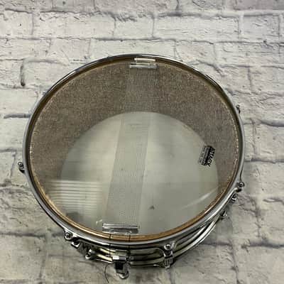 Ludwig 6.5x14 Rocker Snare Drum | Bow-Tie Lugs | Chrome Over Wood | Granitone Interior | 1980s Black/White Badge image 3