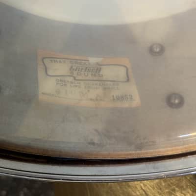 VINTAGE 1960's Gretsch 5.5x14 Renown Snare Drum in White Marine Pearl image 7