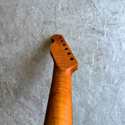 Tele Roasted Lion Flame Rosewood Neck 21 Fret, Stain Finish image 9