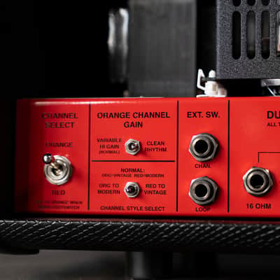 Mesa Boogie Limited Run 90’s Dual Rectifier Head Amplifier - Black Snake Vinyl, Rosso Scuderia Red Chassis image 7