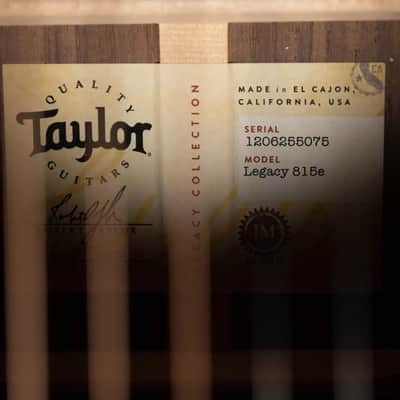 Taylor Legacy 815e Deep Body Jumbo Acoustic/Electric Guitar - Natural with Hardshell Case - Prototype image 20