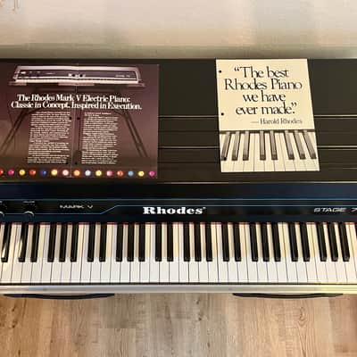 Rhodes Mark V Stage 73 73-Key Electric Piano 1984 Black image 16