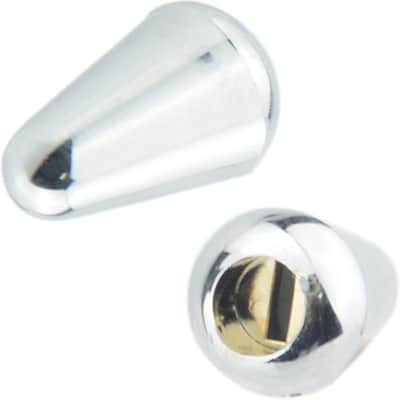 Silver Toggle Switch Tip Knob Caps for Electric Guitar 5 Way Toggle Pickup Selector Switches (2 Pack) image 1