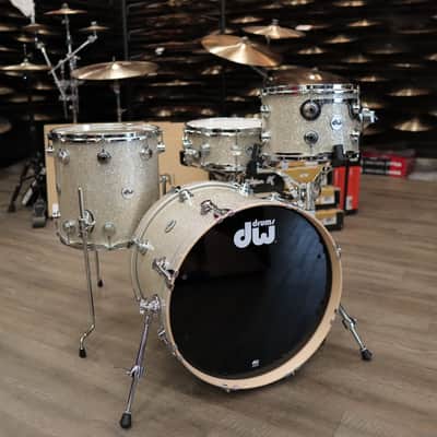 DW Collector's Series "333" Maple 4-Piece Shell Pack 20/12/14 w/ 5.5x14" Snare Drum (Broken Glass w/ Chrome Hardware) image 2
