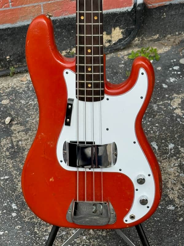 Fender Precision Bass 1979-81 - rare player grade Moroccan Red International Color on a budget. image 1