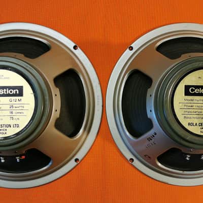 1971 Celestion G12M T1221 with 75Hz Pulsonic cones (x2) image 1
