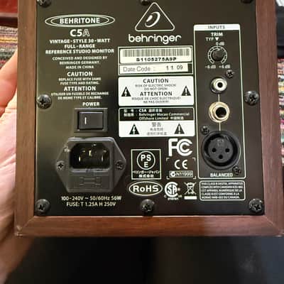 Behringer C5A Behritone Active Studio Monitor (Single) 2010s - Wood image 3
