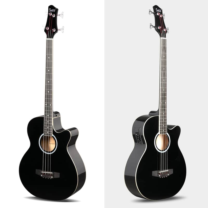 🎸Acoustic Electric Bass Guitar with a Rosewood Fretboard +Soft Case/Gig Bag +Strap +Cable +Picks!🎸 image 1
