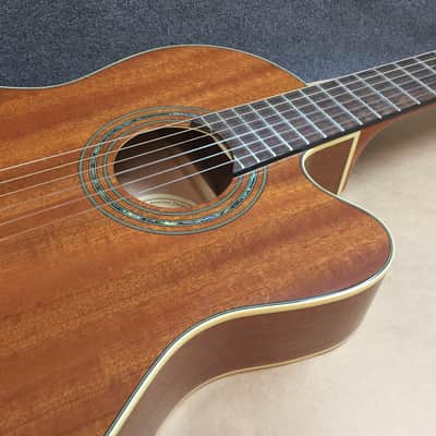 Greg Bennett CT-1CE Thin-Body All-Mahogany Classical | Reverb