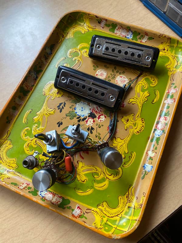 Teisco Pickups with Pots, Jack, Switches, Wiring image 1