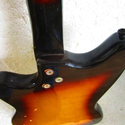 Harmony H-15 Bobcat Guitar, 1960's, Sunburst, 2 Dearmond Pickups, Case image 10