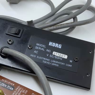 Korg Mono/Poly - KLM-372 B - Fuse Board, Cable & Serial Plate w/Power Switch image 3