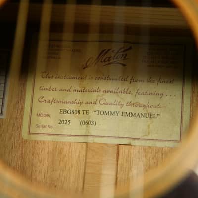 Maton EBG808-TE - Natural - w/ Tolex Case - Tommy Emmanuel Signature Guitar image 4