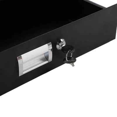 2U 19" Rack Mount Locking Drawer | Pro Audio DJ Server Rack Storage Cabinet with Keys – Steel Equipment Organizer image 4