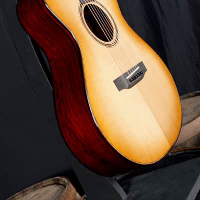 Bedell Revolution Orchestra Adirondack Spruce / Cocobolo - Tanned Leather Burst image 3