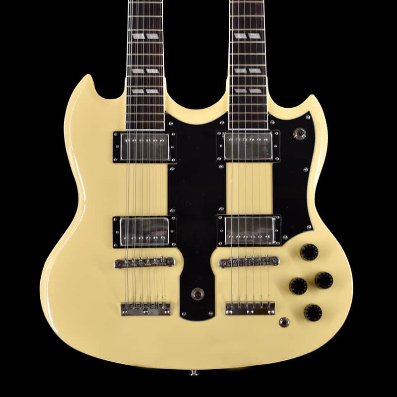 Brandon’s Custom Shop Double Neck 12/6 - Cream/Silver image 1