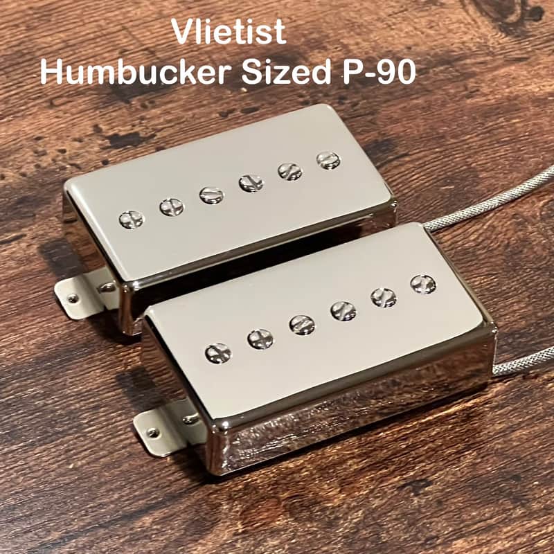 Good Land Pickups: Vlietist Humbucker Sized P-90 Set, Nickel Bild 1