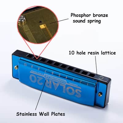Diatonic Key 10 Hole Harmonica Mouth Organ With Case Harp My Melody Musical Instrument C Tone Blues Clues Harmonica Melody Tool image 4
