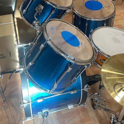 Batería acústica marca Ludwig Rocker 90's - Azul Metalico image 7