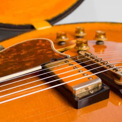 Gibson  L-5CESN Arch Top Hollow Body Electric Guitar (1968), ser. #523175, original black hard shell case. image 16