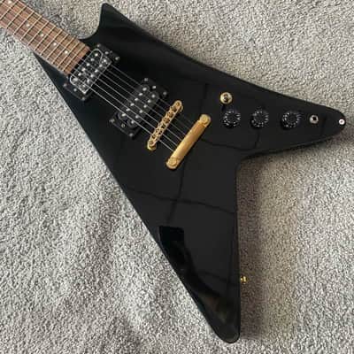 Custom Black Electric Guitar, Mahogany Body, Maple Neck, Rosewood Fingerboard image 1