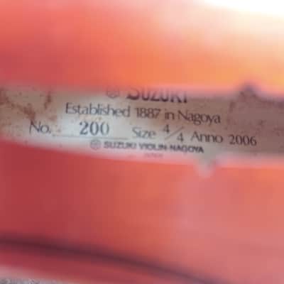 SUZUKI Violin No.200 4/4 2006 with Hard Case Made in Japan image 6