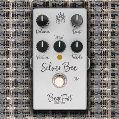 NEW SILVER BEE by BearFoot FX! Overdrive / Distortion with "Nature," Mid, and Treble Controls! Dumble Inspired, USA MADE **FREE SHIPPING!** image 1
