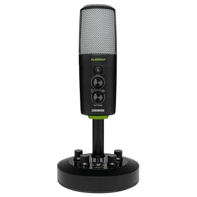 Mackie EM-CHROMIUM EleMent Series Large Diaphragm Multipattern USB Condenser Microphone with 2-Channel Mixer