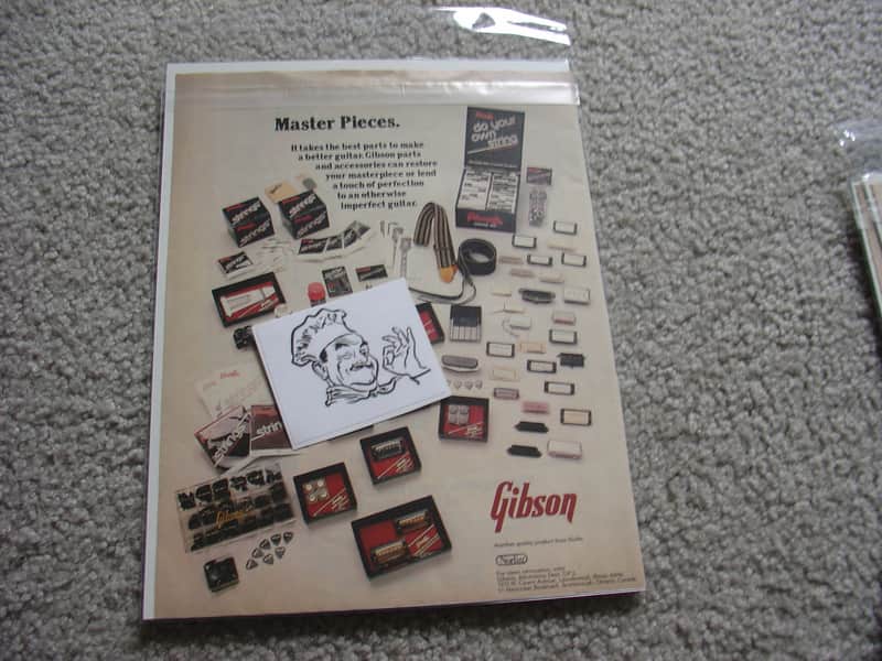 Gibson Vintage Advertisement for Gibson Guitars 1970's image 1
