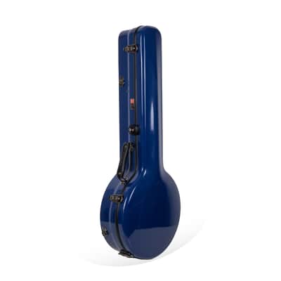 Crossrock Fiberglass Banjo Case-Fits Mastertone & Most 5-String Styles, with Interior Compartment, Backpack Straps, Hygrometer, TSA Lock-Navy Blue (CRF2023MBJNVBL) image 2