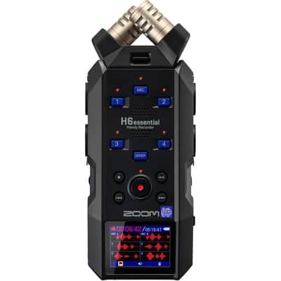 Zoom H6essential (2024 Model, Essential Series) with 32-Bit Float, 6-Track Recorder, Stereo Microphones, 4 XLR/TRS Inputs, for Musicians, Podcasters, & Filmmakers with 64GB Card, Batteries + Bundle image 3