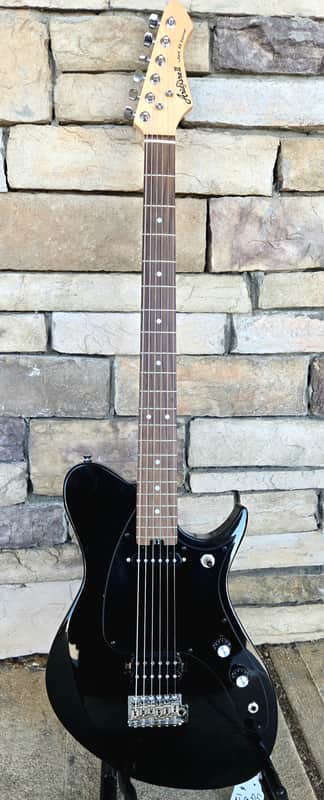 Aria Pro II J-B’tone Electric Baritone Guitar-Black image 1