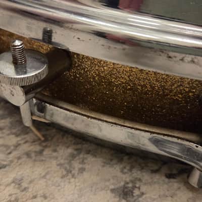 SONOR D-472 Pancake Snare 14x2 aus 1964 - gold glitter image 9
