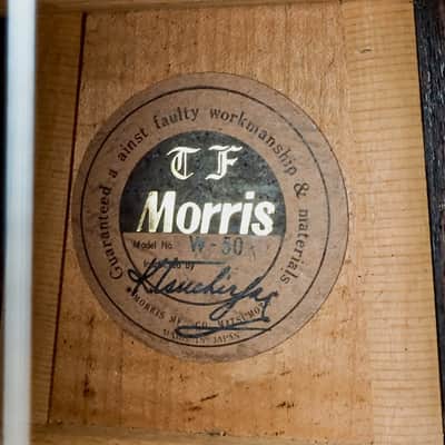 1970s Morris W-50 Vintage Dreadnought Acoustic Guitar, Spruce & Rosewood w/ Case, Japan image 6