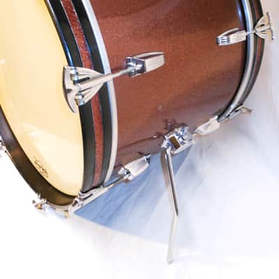 Ludwig Vintage 1966 Burgundy Sparkle Downbeat Drum Set 20".14",12" EXCELLENT!! image 16